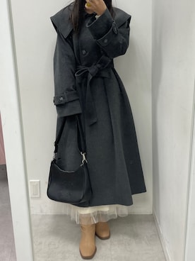 「one after another NICE CLAUP（ワンアフターアナザーナイスクラップ）のアイテム（その他アウター）」を使った、marikoさん（レディース・162cm）の秋コーディネート