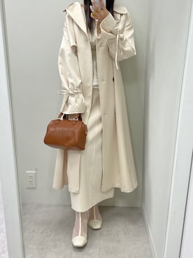 「one after another NICE CLAUP（ワンアフターアナザーナイスクラップ）のアイテム（トレンチコート）」を使った、marikoさん（レディース・162cm）の春コーディネート
