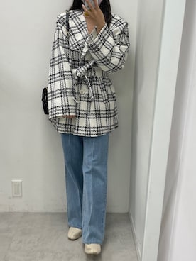 「one after another NICE CLAUP（ワンアフターアナザーナイスクラップ）のアイテム（その他アウター）」を使った、marikoさん（レディース・162cm）の秋コーディネート