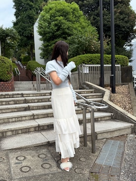 「one after another NICE CLAUP（ワンアフターアナザーナイスクラップ）のアイテム（ニット/セーター）」を使った、marikoさん（レディース・162cm）の秋コーディネート