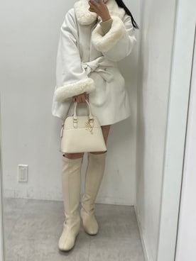 「one after another NICE CLAUP（ワンアフターアナザーナイスクラップ）のアイテム（その他アウター）」を使った、marikoさん（レディース・162cm）の秋コーディネート