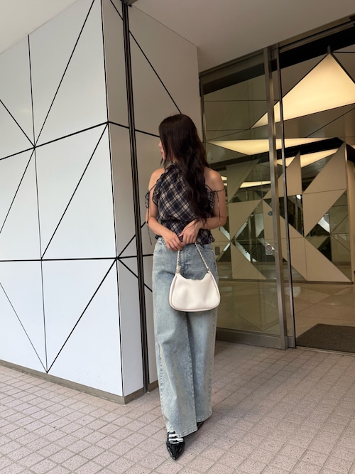 Conu アメリヴィンテージ　バックリボントップス COMBINATION LACE TOP