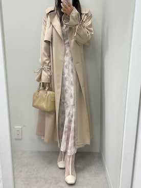 「one after another NICE CLAUP（ワンアフターアナザーナイスクラップ）のアイテム（トレンチコート）」を使った、marikoさん（レディース・162cm）の春コーディネート