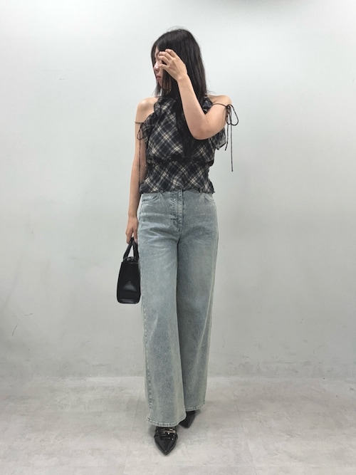 Conu アメリヴィンテージ　バックリボントップス COMBINATION LACE TOP