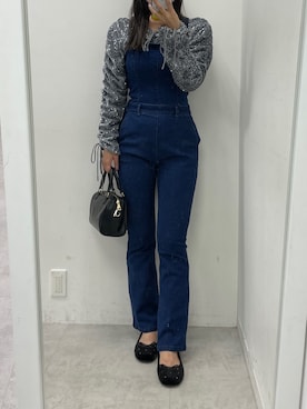 marikoさんの「キラキラシャーリングトップス」を使ったコーディネート