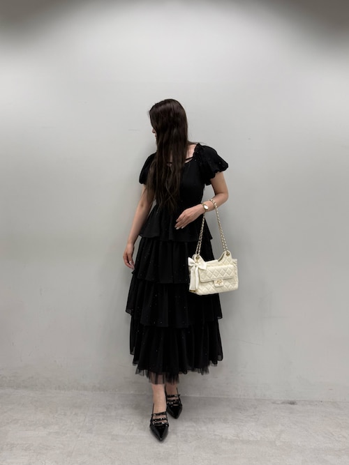 セール】【Black Ribbon Collection】バックリボンティアード
