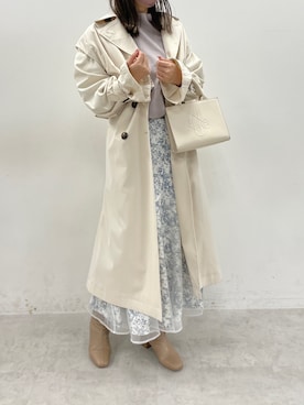 「ほめられ本命コーデ」｜「アイテム（トレンチコート）」を使った、marikoさん（レディース・162cm）の冬コーディネート