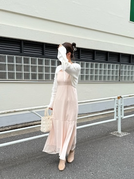 「アイテム（ワンピース）」を使った、marikoさん（レディース・162cm）の秋コーディネート