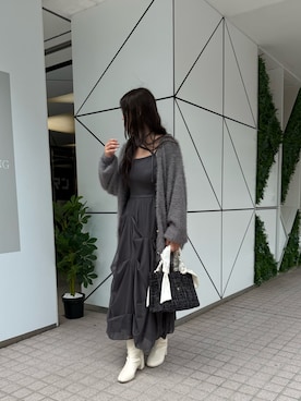 「one after another NICE CLAUP（ワンアフターアナザーナイスクラップ）のアイテム（ワンピース）」を使った、marikoさん（レディース・162cm）の秋コーディネート