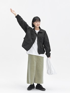 「韓国好きな人と繋がりたい」｜「アイテム（ブルゾン）」を使った、baonjpさん（レディース・157cm）の春コーディネート