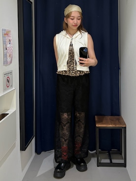 「アイテム（パーカー）」を使った、miyu kaneko さん（レディース・160cm）の夏コーディネート