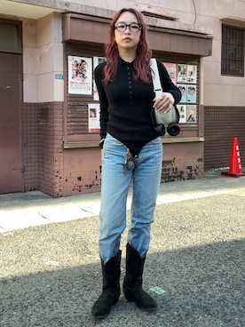 「アイテム（ニット/セーター）」を使った、miyu kaneko さん（レディース・160cm）の秋コーディネート