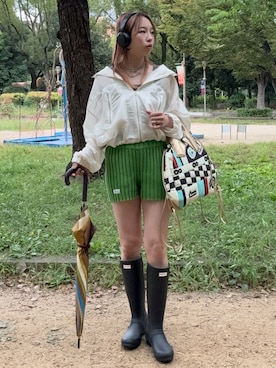 「アイテム（バックパック/リュック）」を使った、miyu kaneko さん（レディース・160cm）の秋コーディネート