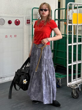 「アイテム（サングラス）」を使った、miyu kaneko さん（レディース・160cm・20代）の夏コーディネート