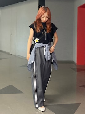 「Ray BEAMS（レイビームス）のアイテム」を使った、miyu kaneko さん（骨格ストレート・レディース・160cm）の夏コーディネート