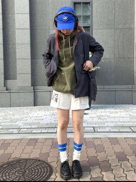 「LACOSTE（ラコステ）のアイテム」を使った、miyu kaneko さん（レディース・160cm）の秋コーディネート