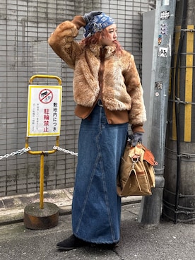 「アイテム（バッグ）」を使った、miyu kaneko さん（レディース・160cm）の冬コーディネート