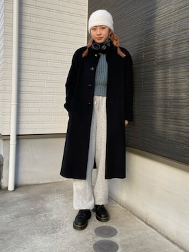 「Dr. Martens（ドクターマーチン）のアイテム」を使った、miyu kaneko さん（骨格ストレート・レディース・160cm）の冬コーディネート