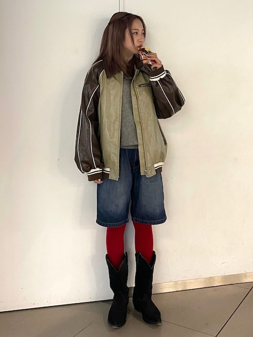 LINE FAUX LEATHER BZ ライン フォックス レザー ブルゾン SLY（スライ）の「LINE FAUX LEATHER BZ ライン フォックス