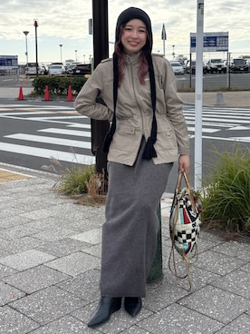 「アイテム（バックパック/リュック）」を使った、miyu kaneko さん（レディース・160cm）の秋コーディネート