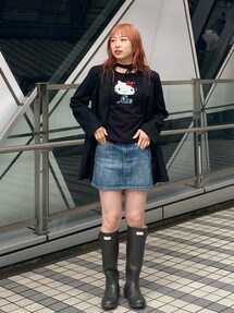 早い者勝ちHUNTER ブラック ヒール付きレインブーツ HUNTER ユニセックス プレイ ショート トラベル ブーツ（ブーツ