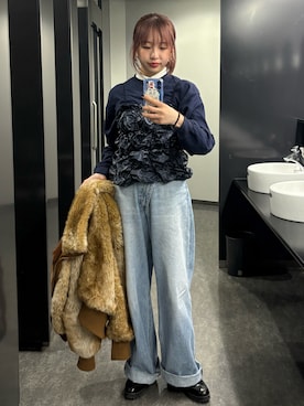 「MOUSSY（マウジー）のアイテム」を使った、miyu kaneko さん（骨格ストレート・レディース・160cm）の冬コーディネート