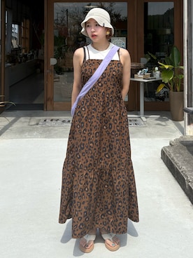 「アイテム（ワンピース）」を使った、miyu kaneko さん（レディース・160cm・20代）の夏コーディネート