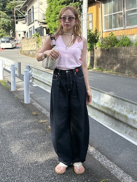 「海」｜miyu kaneko さん（レディース・160cm）の夏コーディネート
