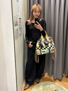 「アイテム（バックパック/リュック）」を使った、miyu kaneko さん（レディース・160cm）の秋コーディネート