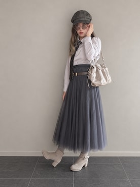 「Honeys（ハニーズ）のアイテム」を使った、すずらんさん（レディース・163cm）の秋コーディネート