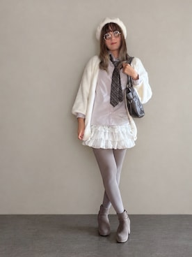 「Honeys（ハニーズ）のアイテム」を使った、すずらんさん（レディース・163cm）の秋コーディネート
