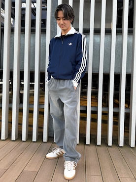 「アイテム（ジャージ）」を使った、NYさん（メンズ・173cm）の冬コーディネート