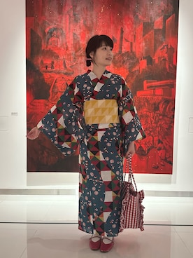 「アイテム（浴衣）」を使った、夏目青葉さん（レディース・157cm）の夏コーディネート