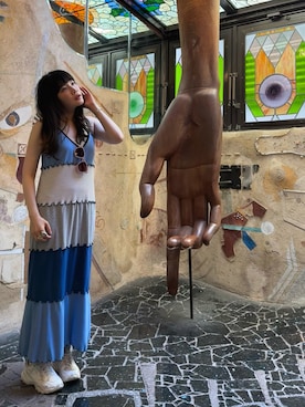 「HELLO.SANFRANCISCO（ハローサンフランシスコ）のアイテム」を使った、夏目青葉さん（レディース・157cm）の夏コーディネート