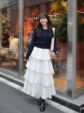 「miu miu（ミュウミュウ）のアイテム」を使った、きらりさん（レディース・164cm）の冬コーディネート