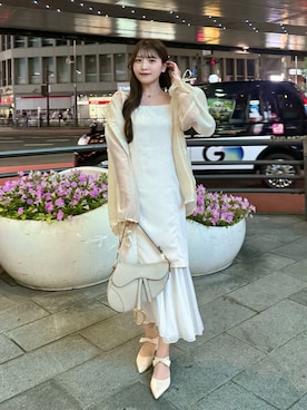 「シースルー」｜きらりさん（レディース・164cm）の夏コーディネート