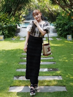 「CELINE（セリーヌ）のアイテム」を使った、きらりさん（レディース・164cm）の夏コーディネート