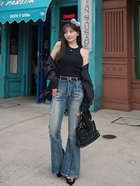 「HERMES（エルメス）のアイテム」を使った、きらりさん（レディース・164cm）の秋コーディネート