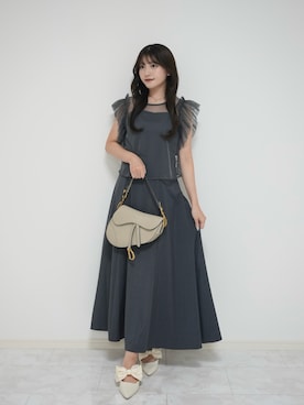 「junoah（ジュノア）のアイテム」を使った、きらりさん（レディース・164cm）の夏コーディネート