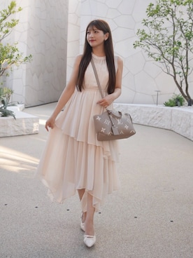「LOUIS VUITTON（ルイヴィトン）のアイテム（バッグ）」を使った、きらりさん（レディース・164cm）の夏コーディネート