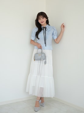 「miu miu（ミュウミュウ）のアイテム」を使った、きらりさん（レディース・164cm）の夏コーディネート