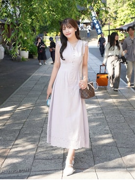 「CELINE（セリーヌ）のアイテム（アクセサリー）」を使った、きらりさん（レディース・164cm）の夏コーディネート