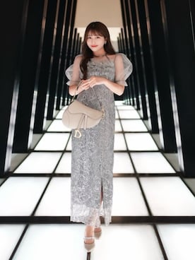 「アイテム（ドレス）」を使った、きらりさん（レディース・164cm）の秋コーディネート