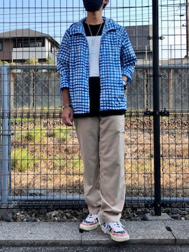 「NOのアイテム（パンツ）」を使った、KIMさん（メンズ・176cm）の春コーディネート