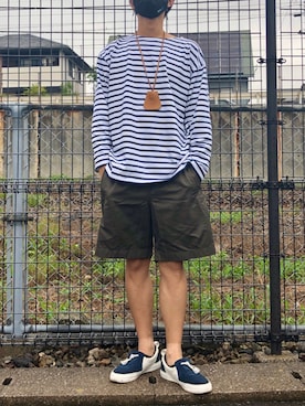 「LEMINOR（ルミノール）のアイテム」を使った、KIMさん（メンズ・176cm）の夏コーディネート