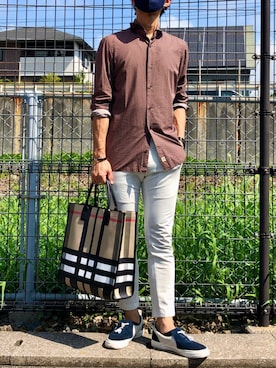 「LUIGI BORRELLI（ルイジボレッリ）のアイテム」を使った、KIMさん（メンズ・176cm）の秋コーディネート