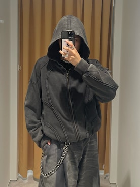 パーカー Overdyed Double Zip-up Parker/オーバーダイダブルジップアップパーカー メンズ レディース