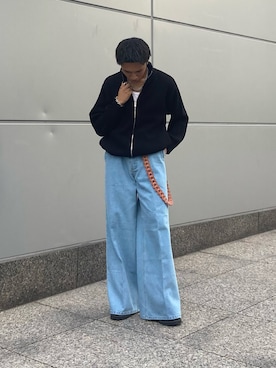「AZUL by moussy（アズールバイマウジー）のアイテム（ブーツ）」を使った、TATSUYAさん（メンズ・177cm）の秋コーディネート