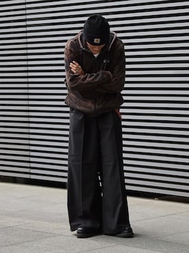 「AZUL by moussy（アズールバイマウジー）のアイテム（ブーツ）」を使った、TATSUYAさん（メンズ・177cm）の冬コーディネート