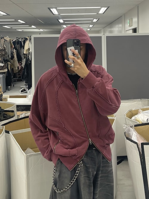 ANDER HUNK（アンダーハンク）の「Overdyed Double Zip-up Parker 